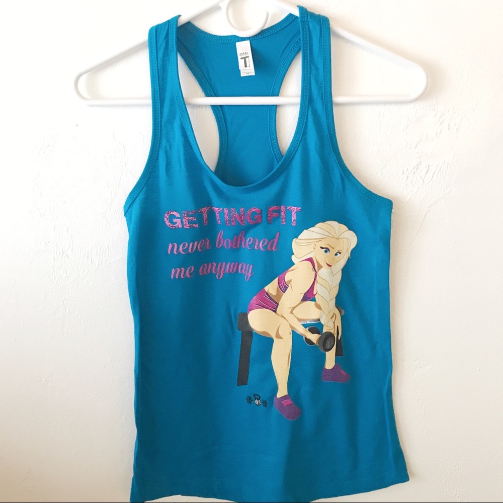 Queen Elsa Getting Fit Never Bothered Me Tank
